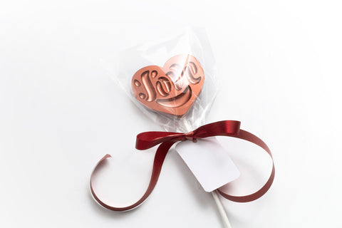 Regalo pirueta chocolate corazón para San Valentín pareja o clientes