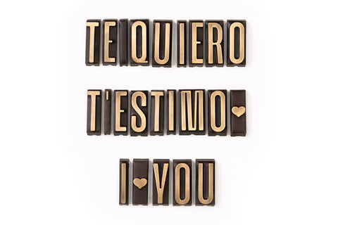 Tabletas de chocolate para regalar con mensaje de Personaliza tu mensaje Talla M . Elaboradas con . Chocolate artesano . con diseño original y exclusido de Chocoletters